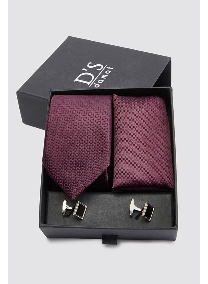 D'S DAMAT مجموعة ربطة عنق ومنديل وزر قميص D'S Groom القياسية 0HF1145SET04 - Image 1